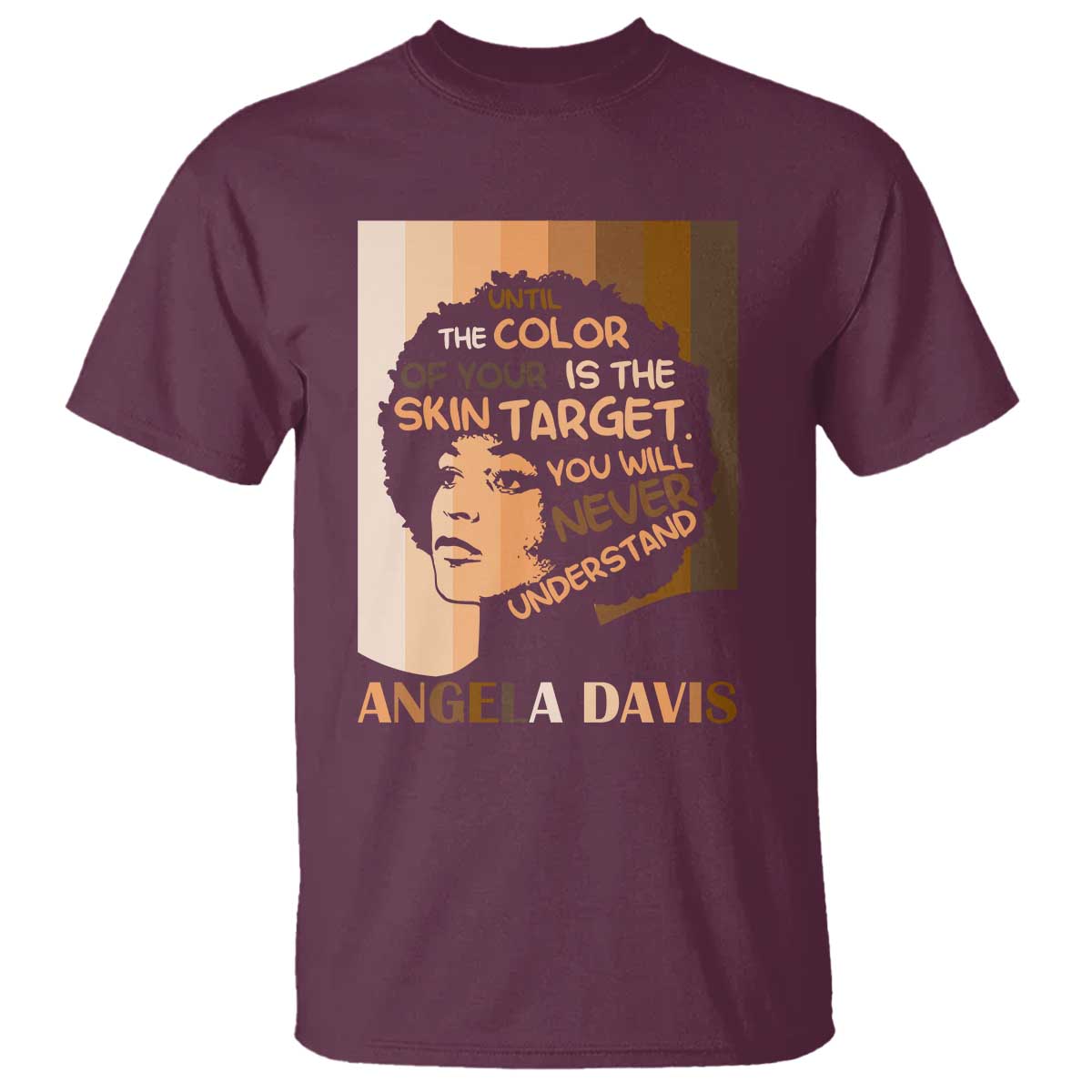 Angela Davis Inspirational Quote T Shirt Black Pride Melanin - African Pride