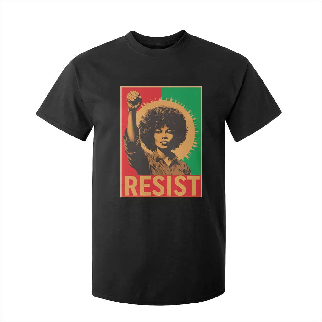 Angela Davis T Shirt For Kid Political Protest Resist Civil Rights Freedom - African Pride
