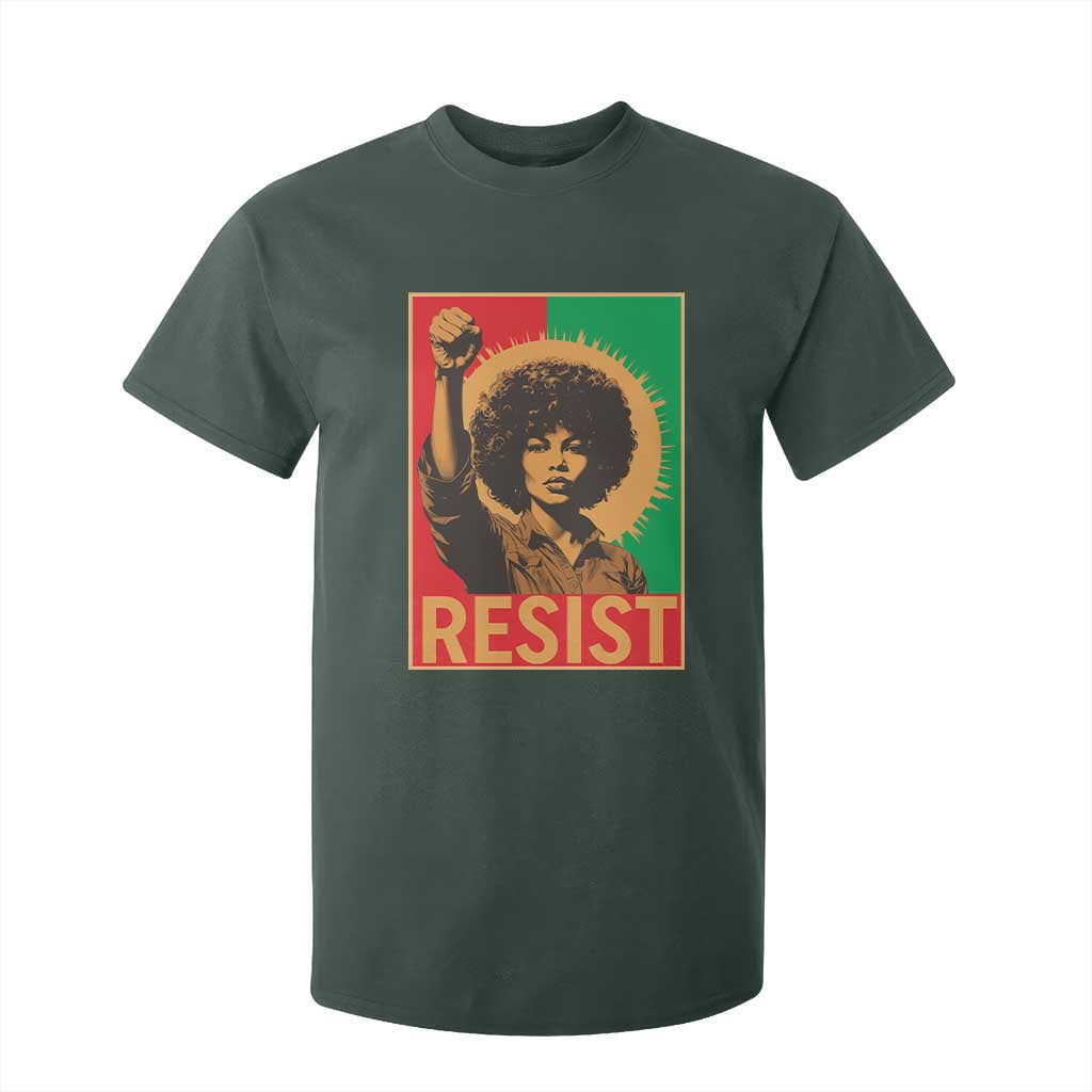 Angela Davis T Shirt For Kid Political Protest Resist Civil Rights Freedom - African Pride