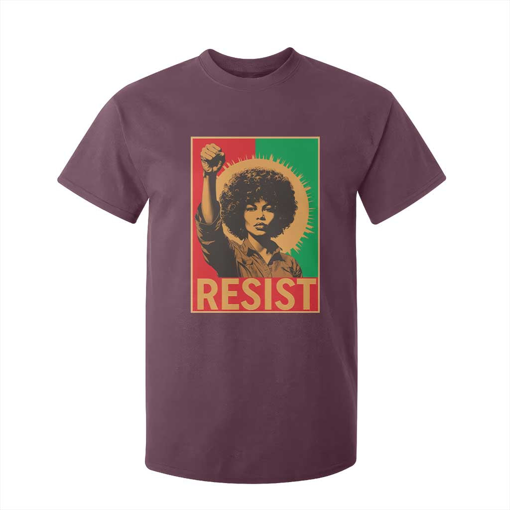 Angela Davis T Shirt For Kid Political Protest Resist Civil Rights Freedom - African Pride