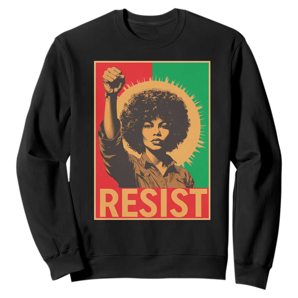 Angela Davis Sweatshirt Political Protest Resist Civil Rights Freedom - African Pride
