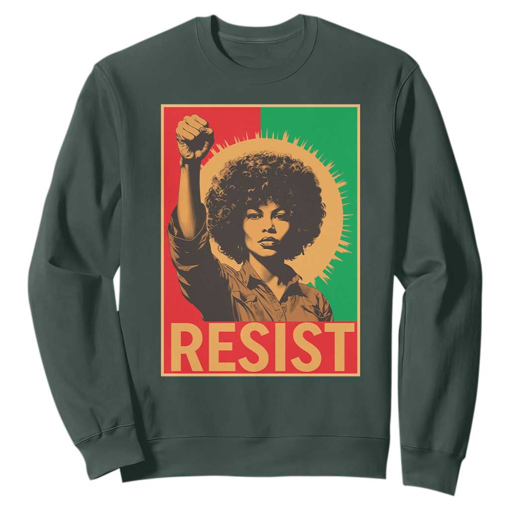 Angela Davis Sweatshirt Political Protest Resist Civil Rights Freedom - African Pride