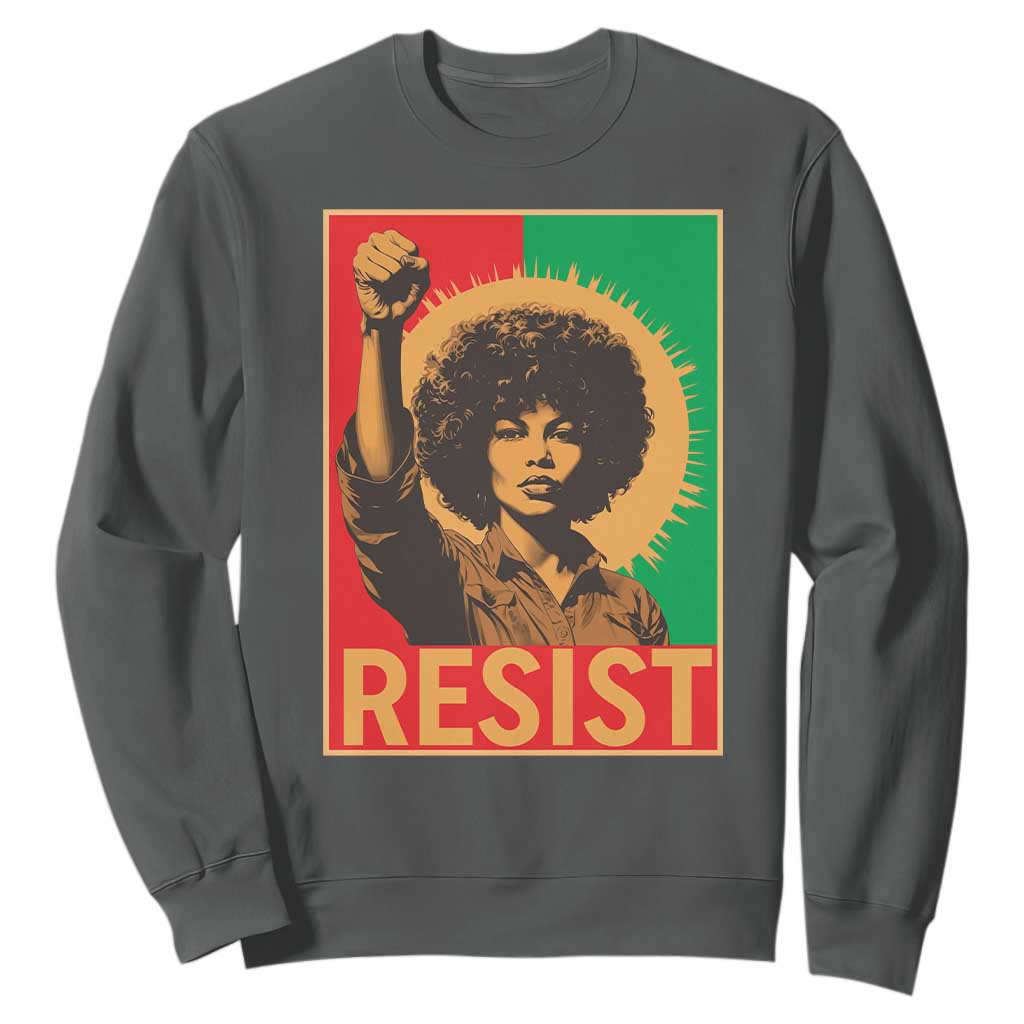 Angela Davis Sweatshirt Political Protest Resist Civil Rights Freedom - African Pride