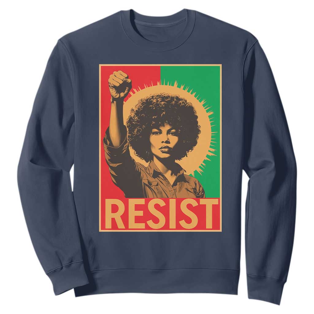 Angela Davis Sweatshirt Political Protest Resist Civil Rights Freedom - African Pride