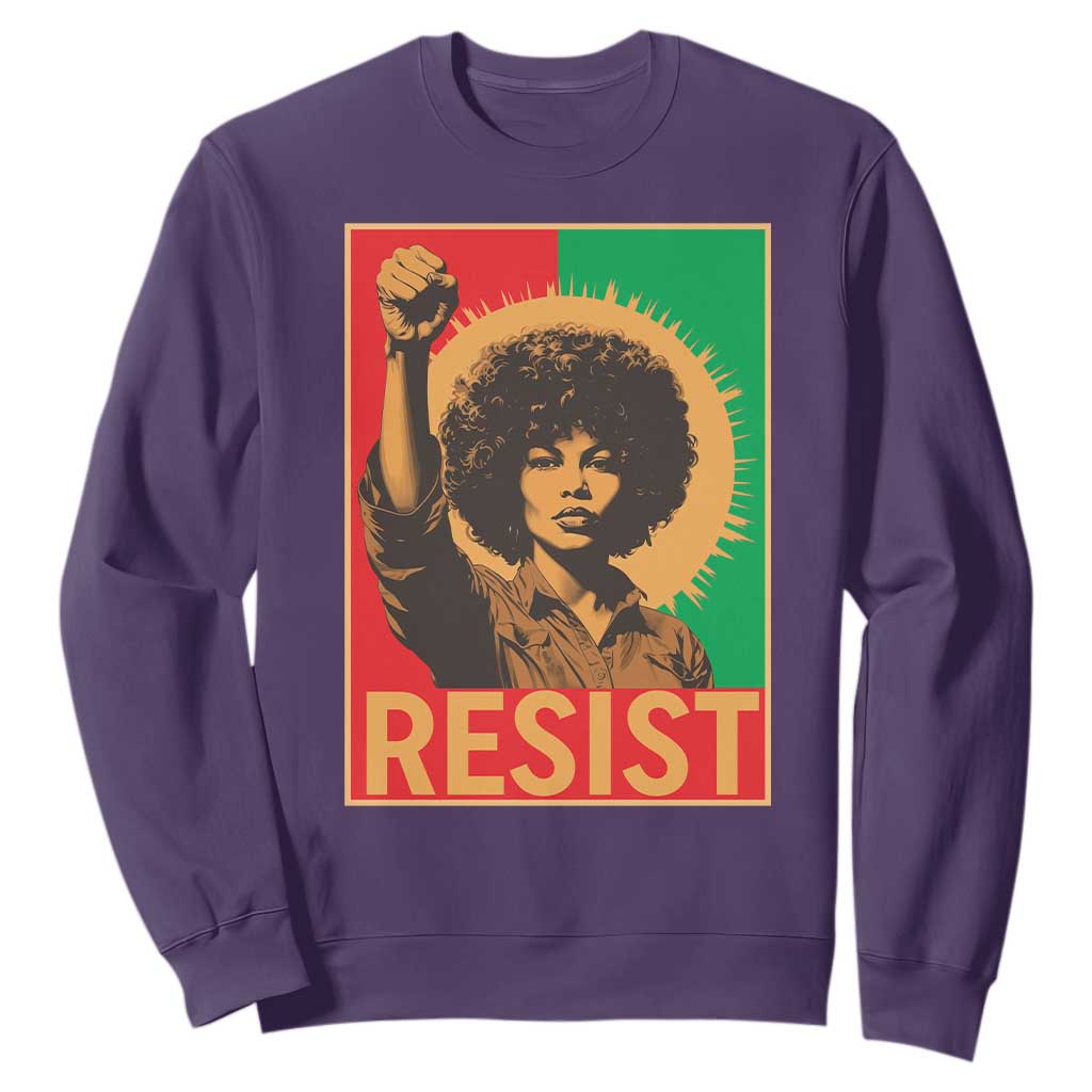 Angela Davis Sweatshirt Political Protest Resist Civil Rights Freedom - African Pride