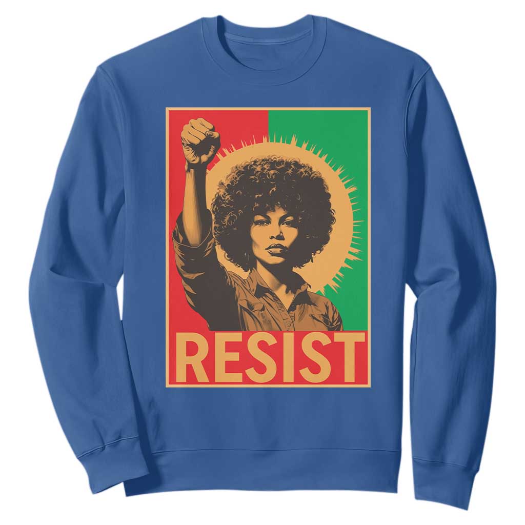 Angela Davis Sweatshirt Political Protest Resist Civil Rights Freedom - African Pride
