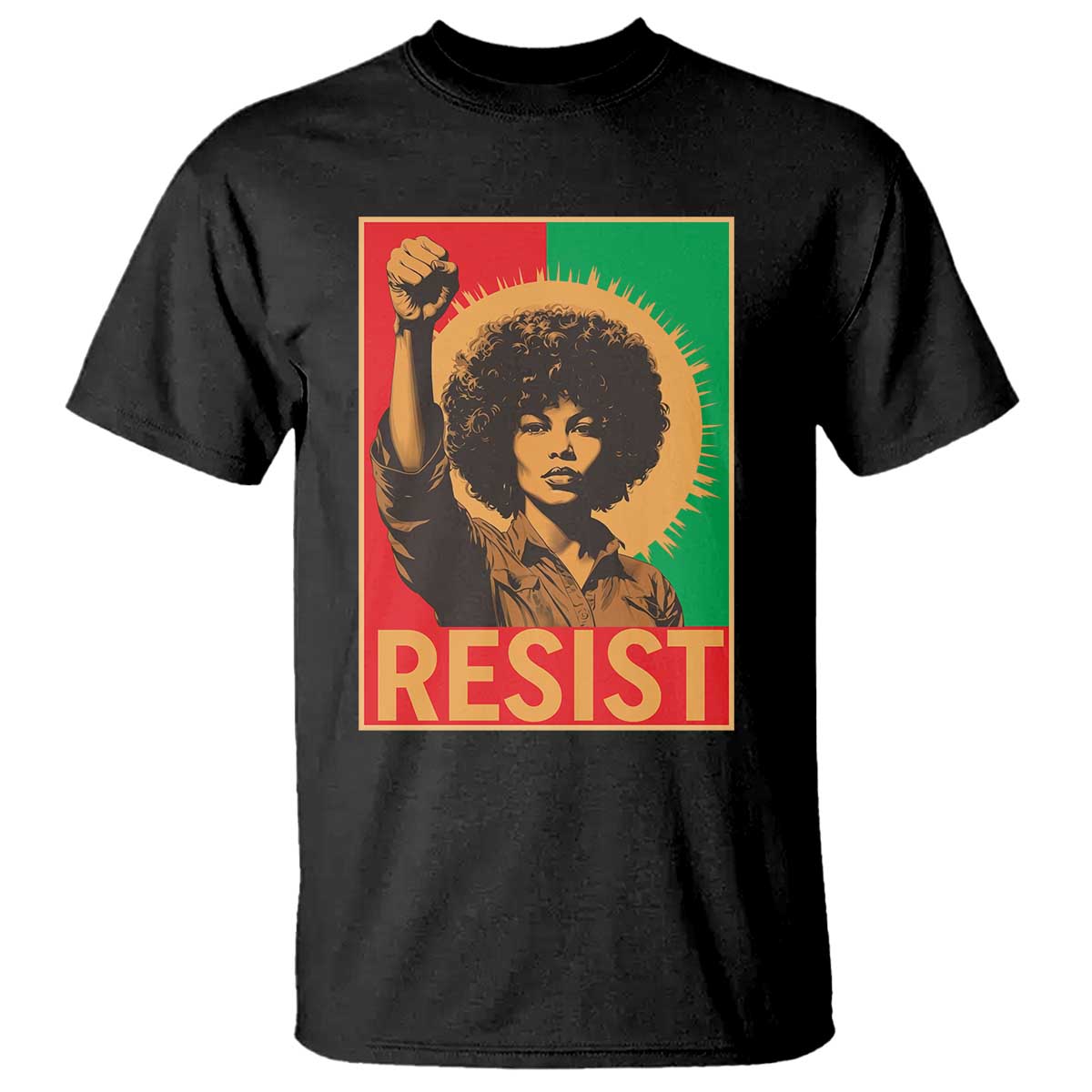 Angela Davis T Shirt Political Protest Resist Civil Rights Freedom - African Pride