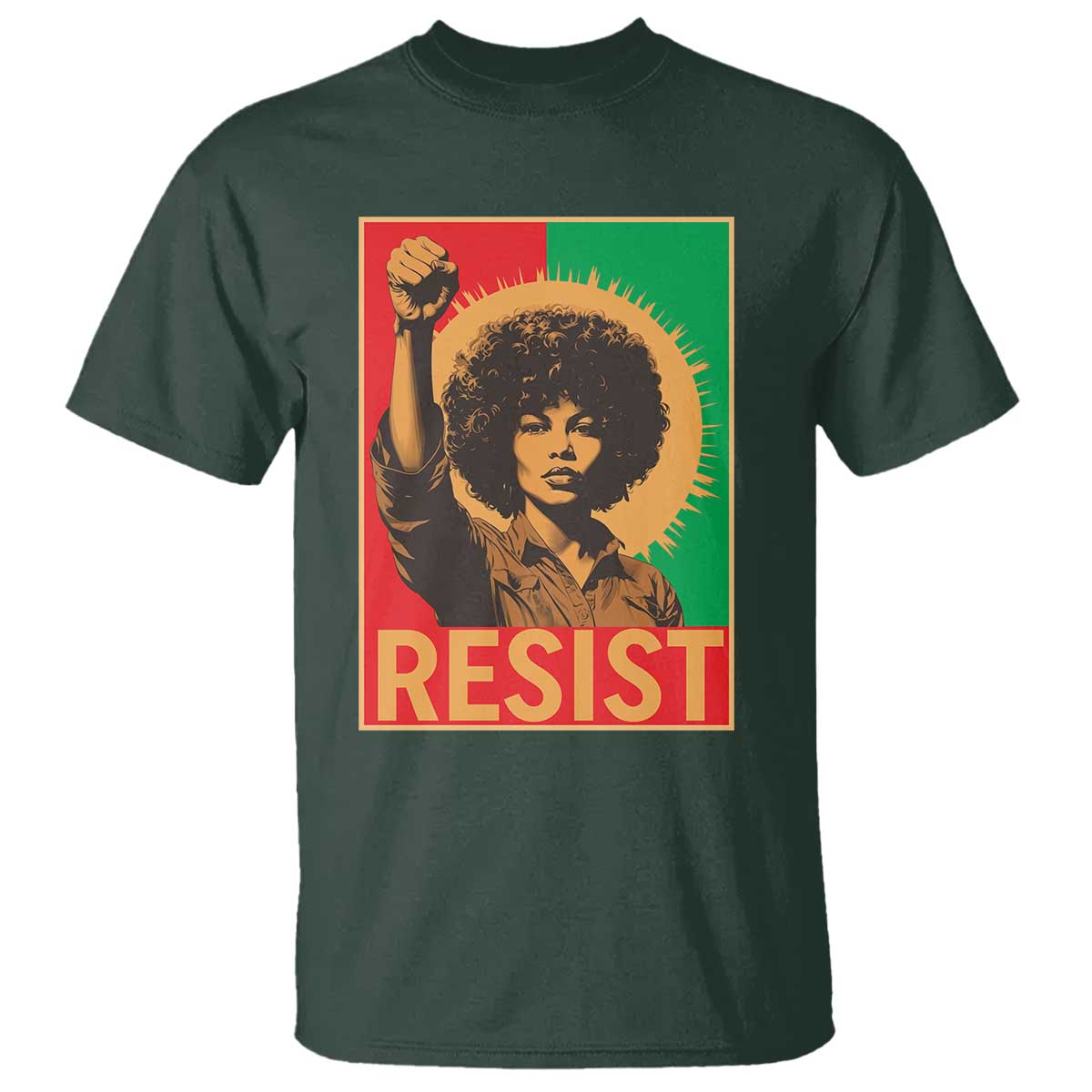 Angela Davis T Shirt Political Protest Resist Civil Rights Freedom - African Pride