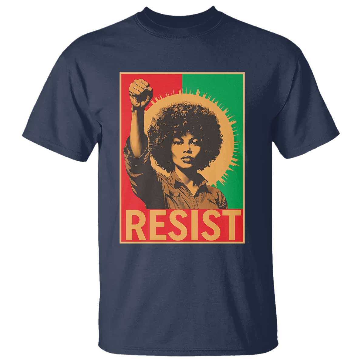 Angela Davis T Shirt Political Protest Resist Civil Rights Freedom - African Pride