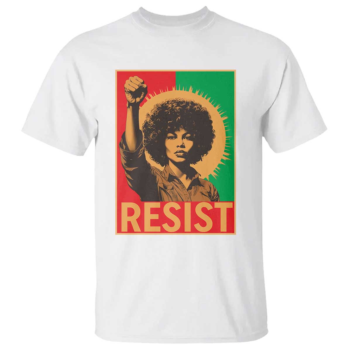 Angela Davis T Shirt Political Protest Resist Civil Rights Freedom - African Pride