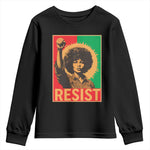 Angela Davis Youth Sweatshirt Political Protest Resist Civil Rights Freedom - African Pride