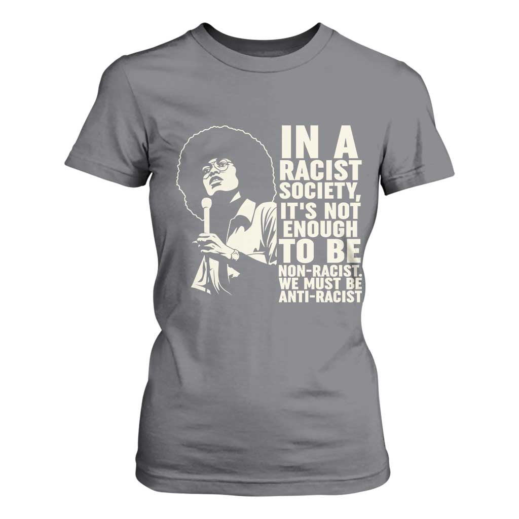 Angela Davis Inspirational Quote T Shirt For Women - African Pride