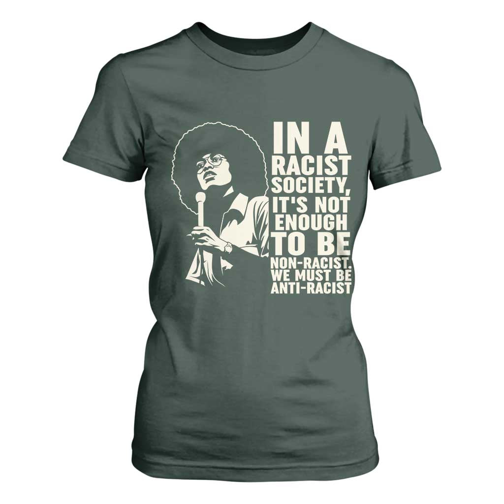 Angela Davis Inspirational Quote T Shirt For Women - African Pride