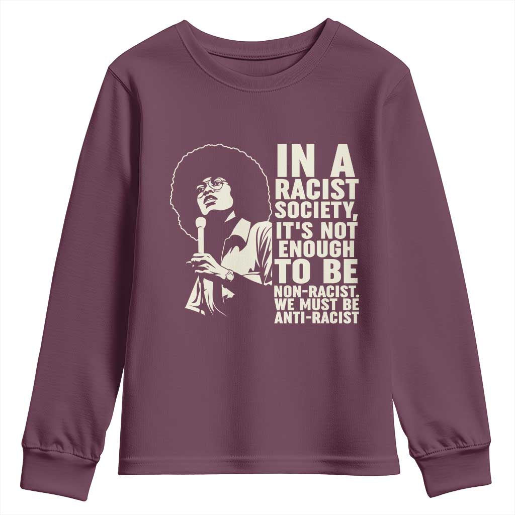 Angela Davis Inspirational Quote Youth Sweatshirt - African Pride
