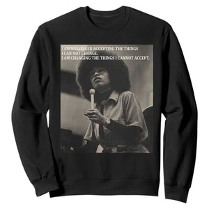 Angela Davis Inspirational Quote Sweatshirt Black History Month - African Pride