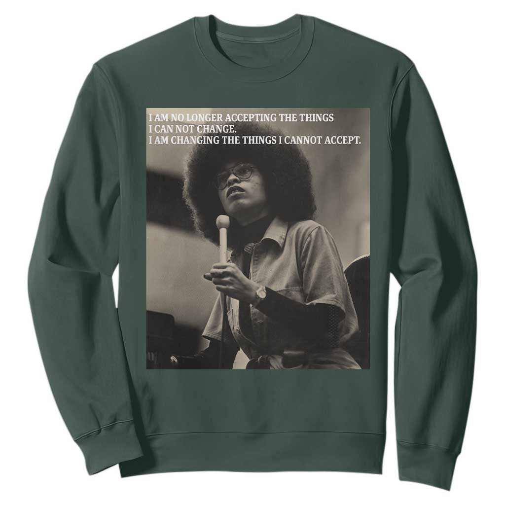 Angela Davis Inspirational Quote Sweatshirt Black History Month - African Pride