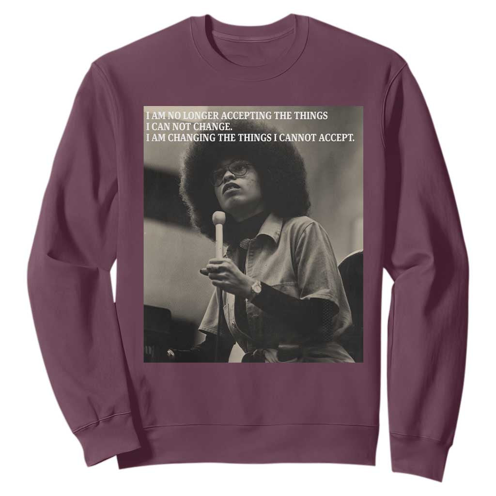 Angela Davis Inspirational Quote Sweatshirt Black History Month - African Pride