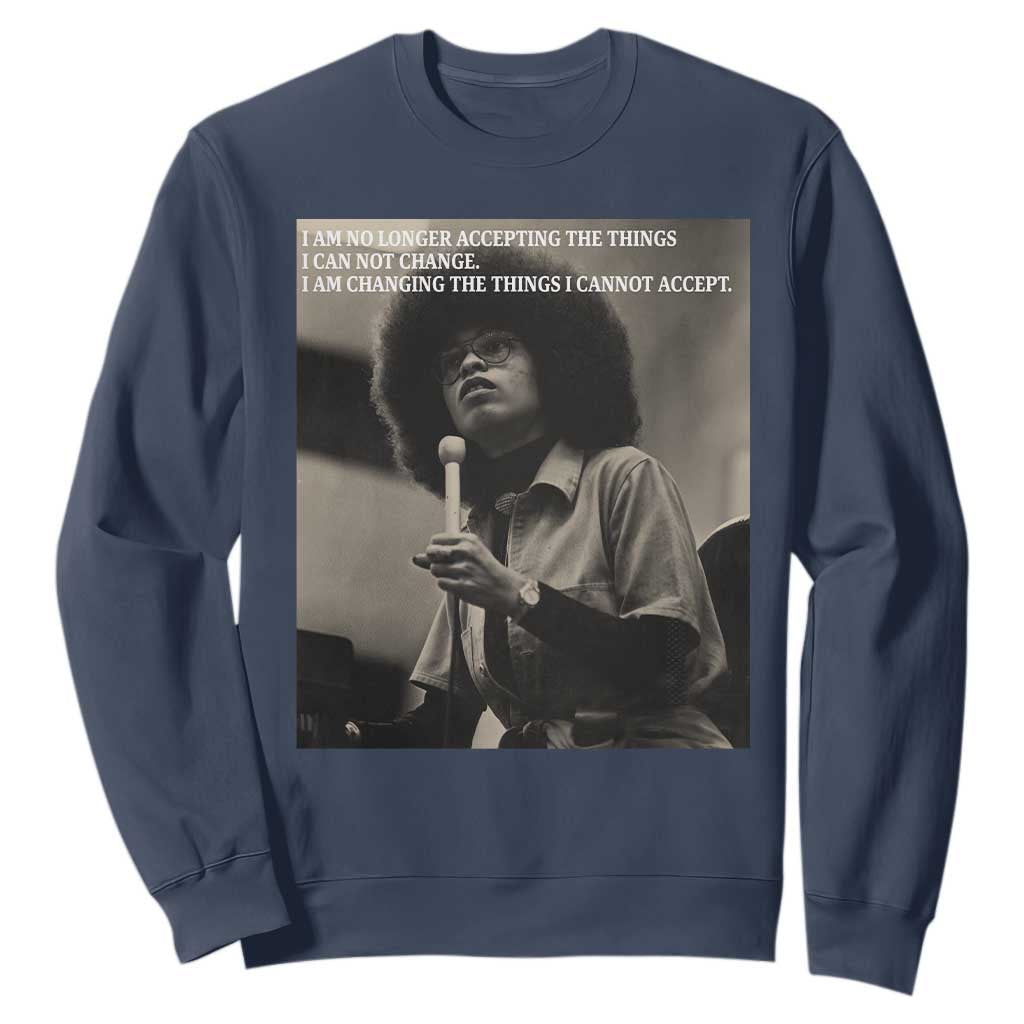 Angela Davis Inspirational Quote Sweatshirt Black History Month - African Pride