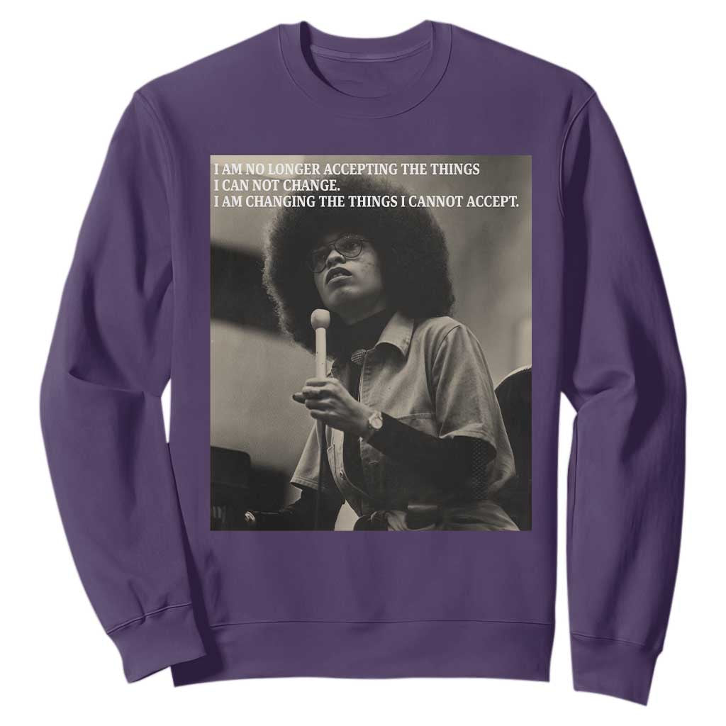 Angela Davis Inspirational Quote Sweatshirt Black History Month - African Pride