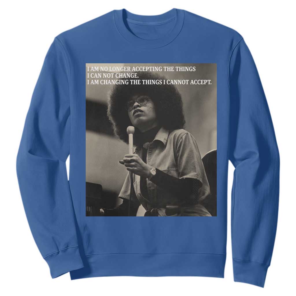 Angela Davis Inspirational Quote Sweatshirt Black History Month - African Pride