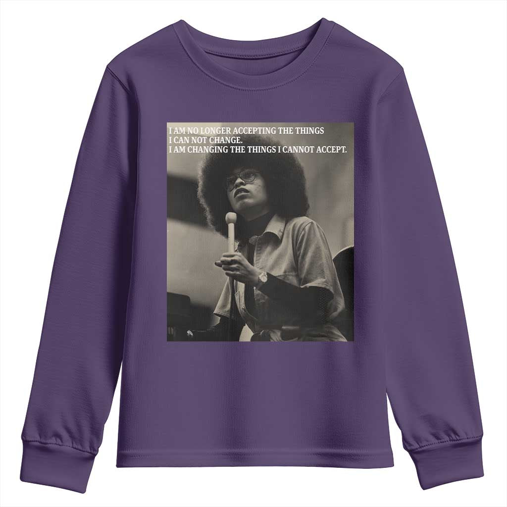 Angela Davis Inspirational Quote Youth Sweatshirt Black History Month - African Pride