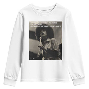 Angela Davis Inspirational Quote Youth Sweatshirt Black History Month - African Pride