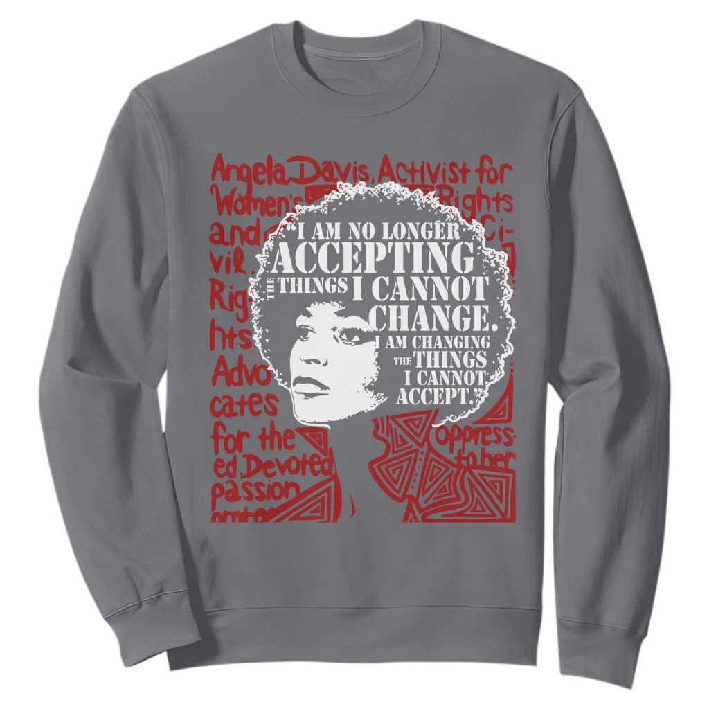 Angela Davis Inspirational Quote Sweatshirt Black History Month