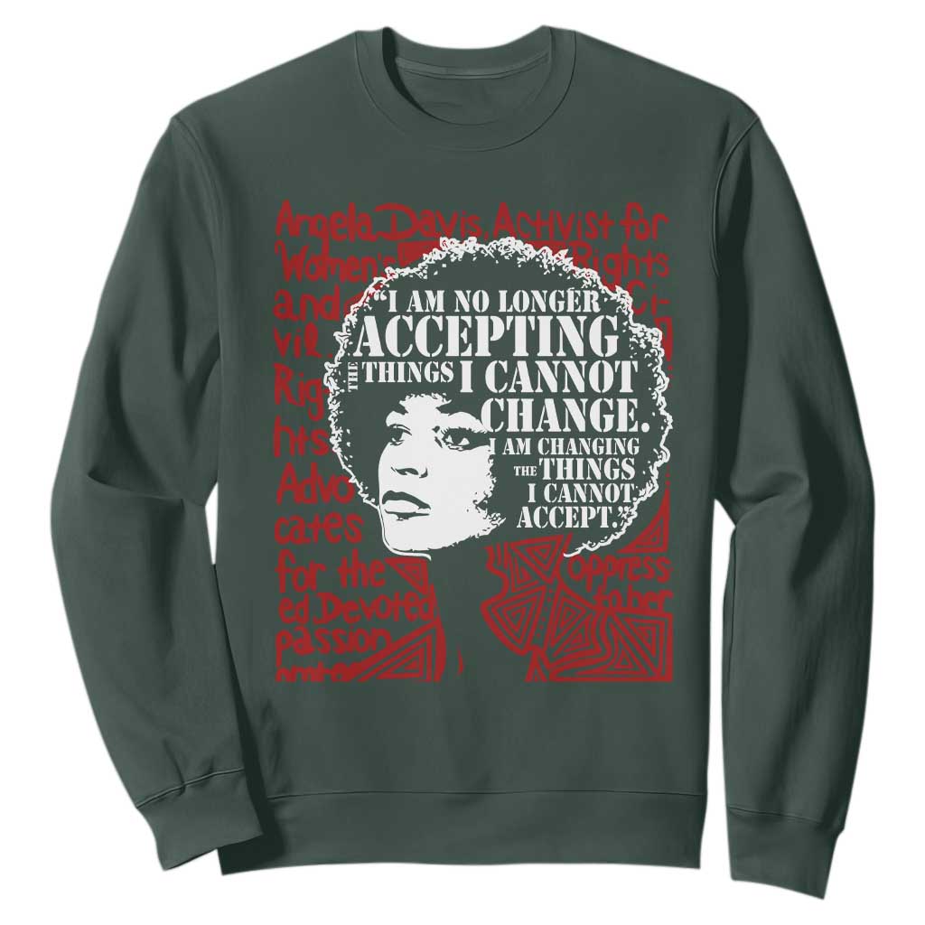 Angela Davis Inspirational Quote Sweatshirt Black History Month