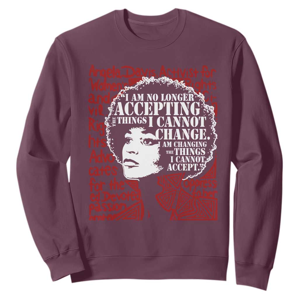 Angela Davis Inspirational Quote Sweatshirt Black History Month