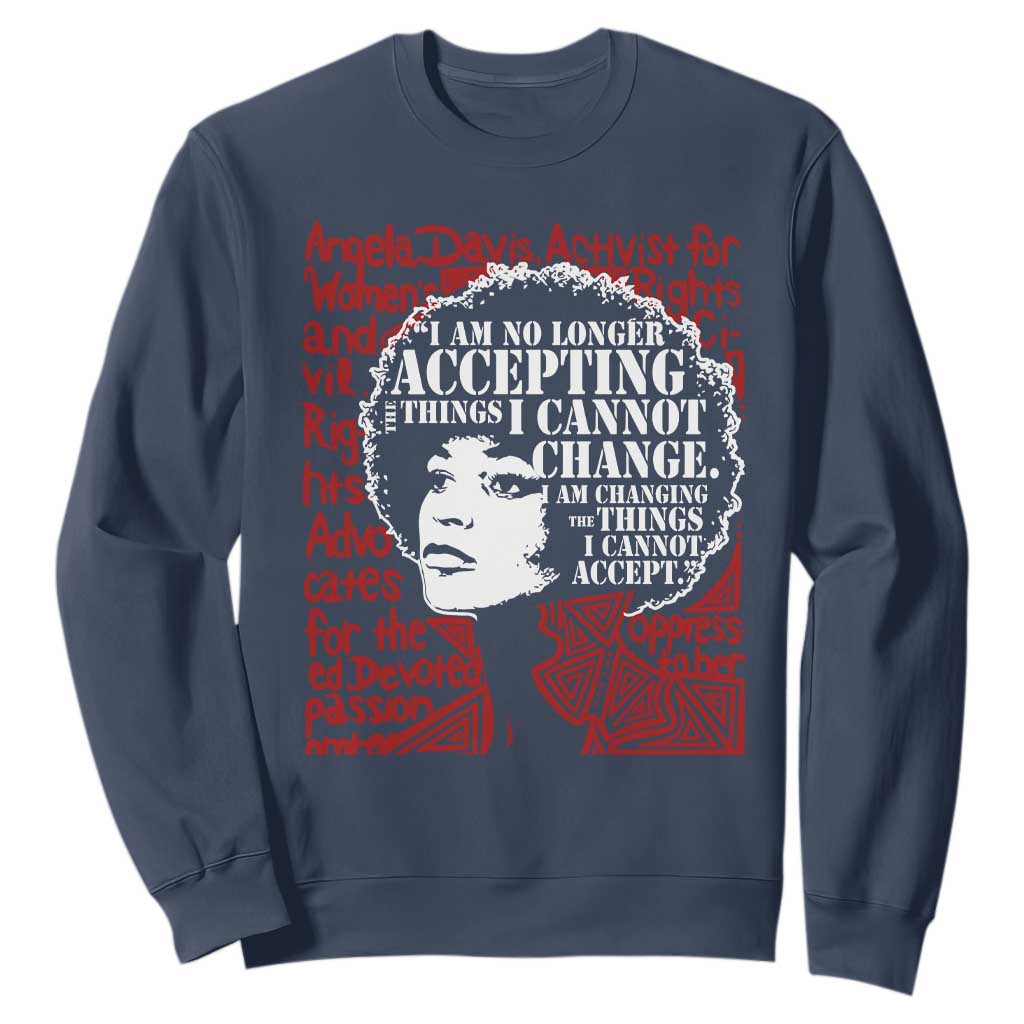 Angela Davis Inspirational Quote Sweatshirt Black History Month