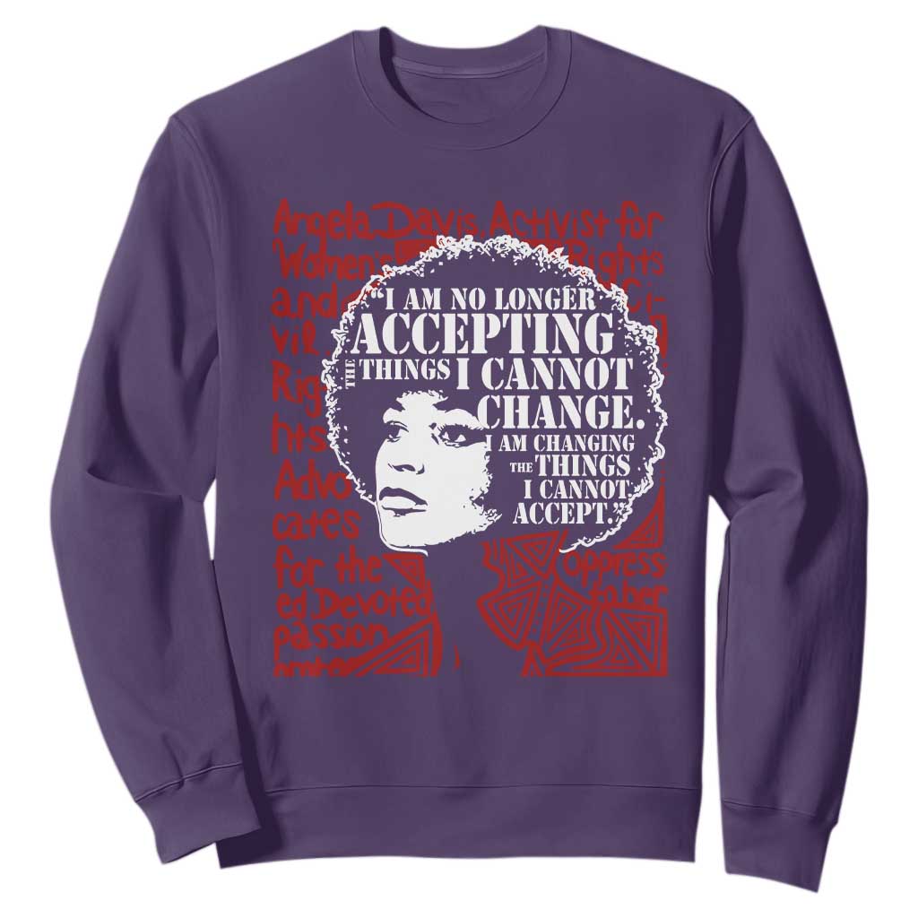 Angela Davis Inspirational Quote Sweatshirt Black History Month