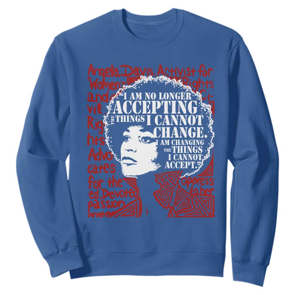 Angela Davis Inspirational Quote Sweatshirt Black History Month