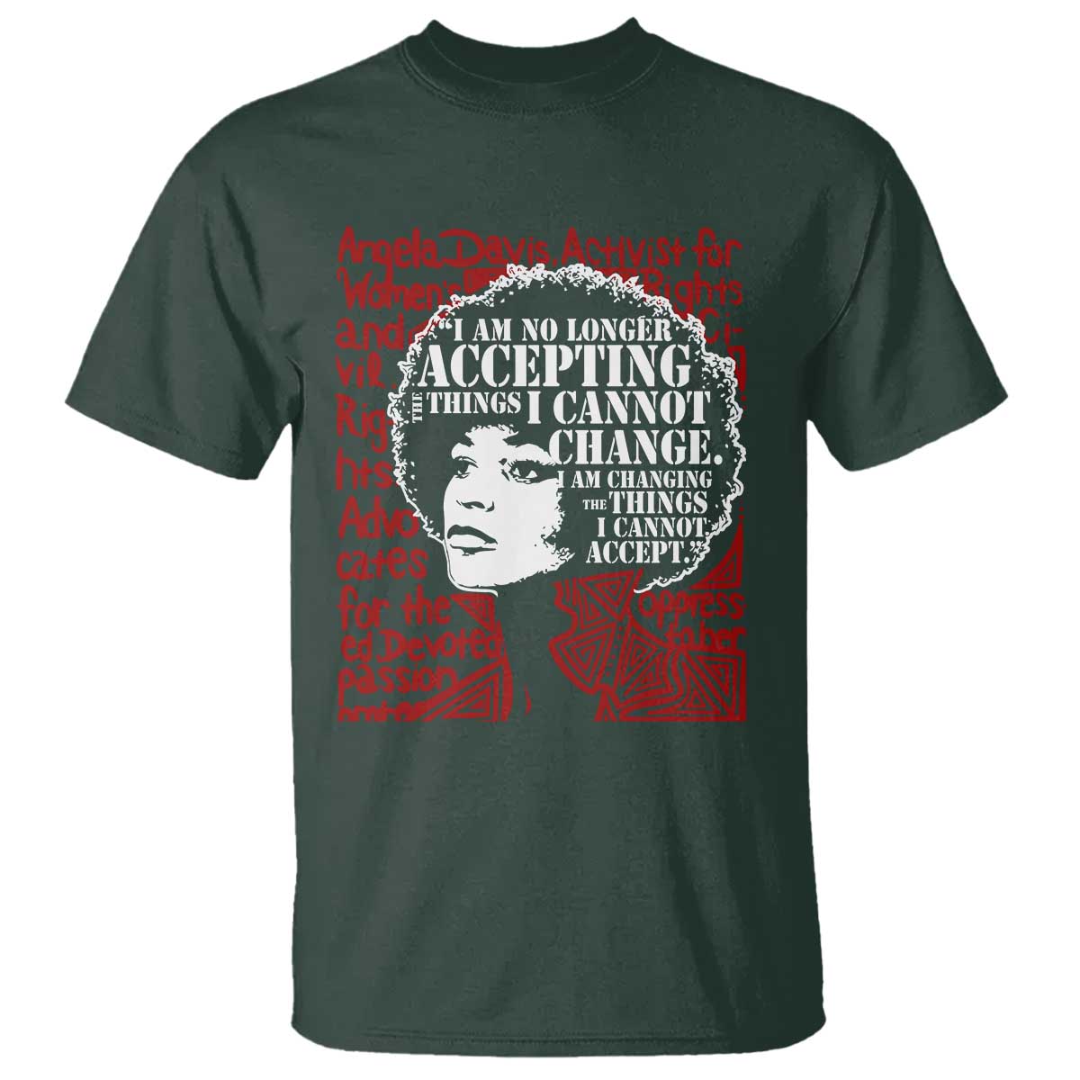 Angela Davis Inspirational Quote T Shirt Black History Month