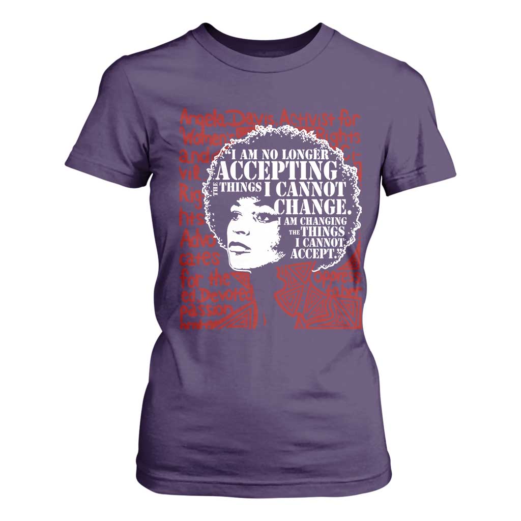Angela Davis Inspirational Quote T Shirt For Women Black History Month