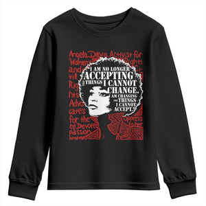 Angela Davis Inspirational Quote Youth Sweatshirt Black History Month