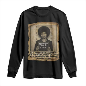 Angela Davis Inspirational Quote Long Sleeve Shirt Black History Melanin