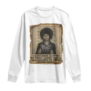 Angela Davis Inspirational Quote Long Sleeve Shirt Black History Melanin