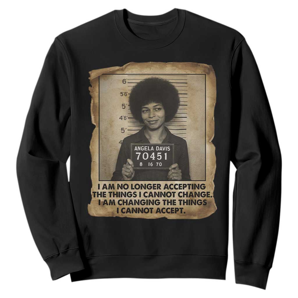 Angela Davis Inspirational Quote Sweatshirt Black History Melanin