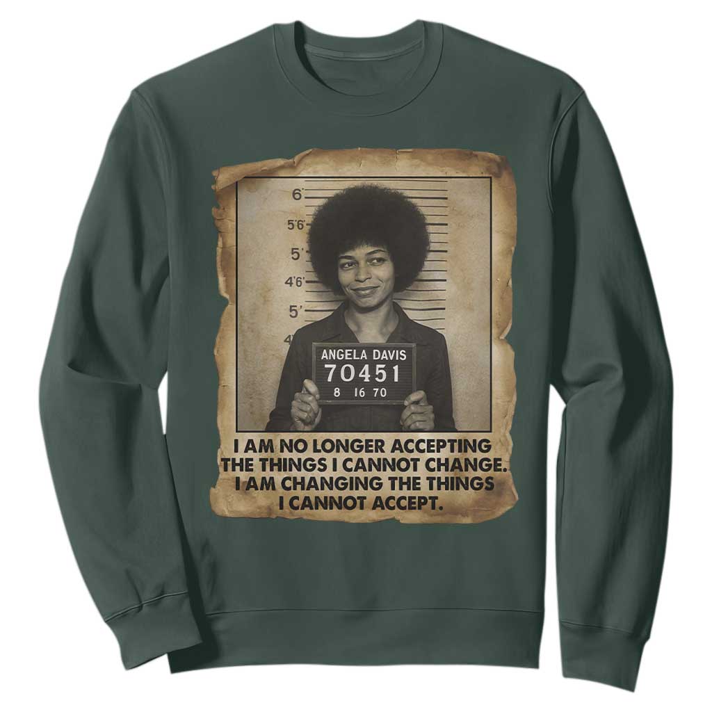 Angela Davis Inspirational Quote Sweatshirt Black History Melanin