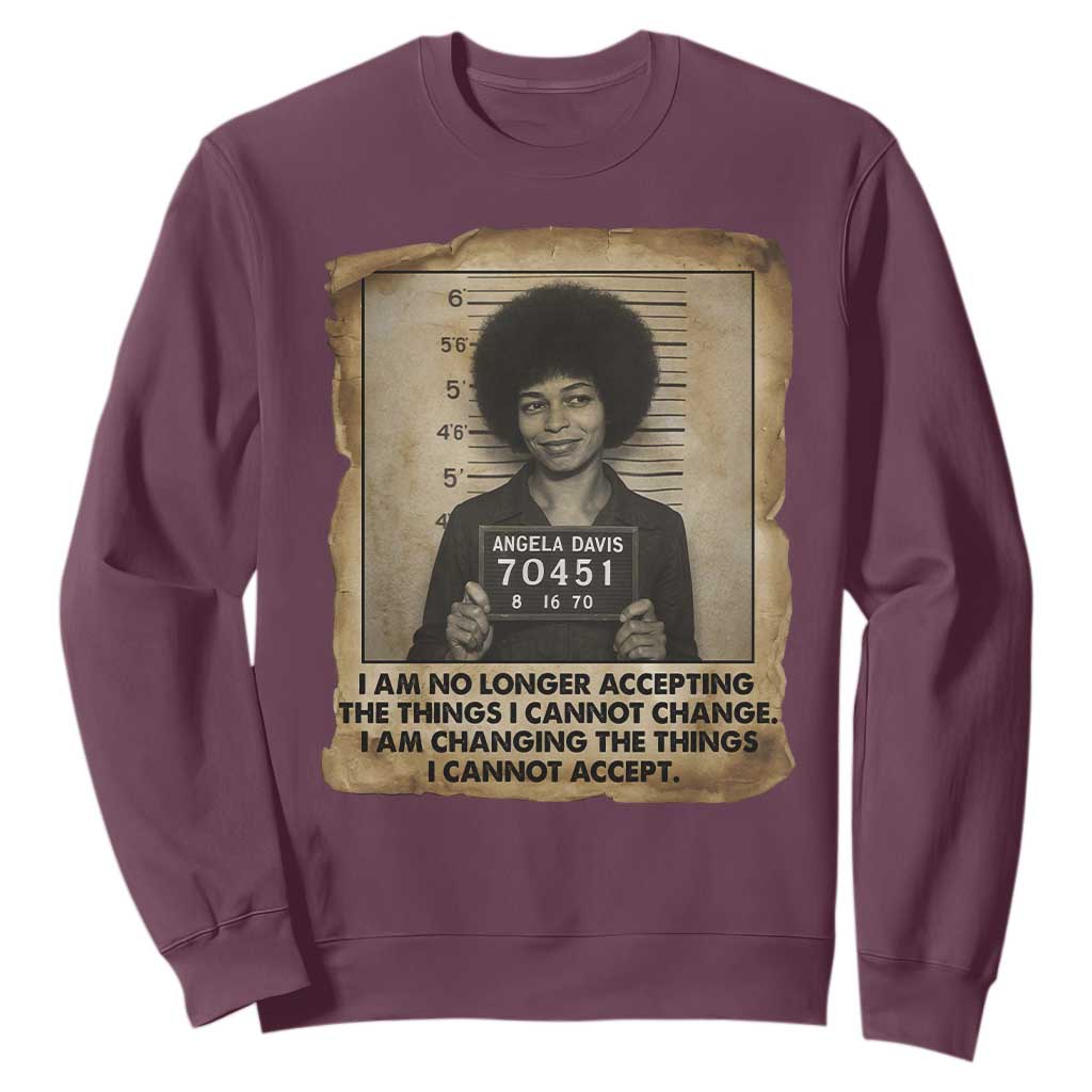 Angela Davis Inspirational Quote Sweatshirt Black History Melanin