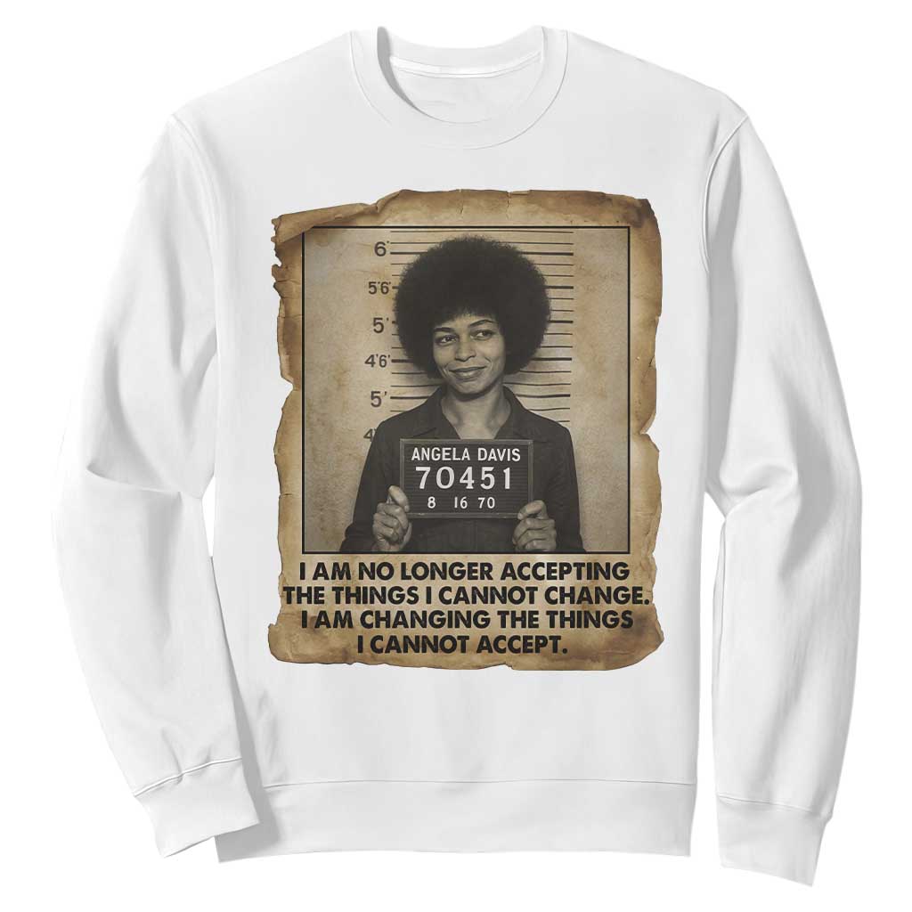 Angela Davis Inspirational Quote Sweatshirt Black History Melanin