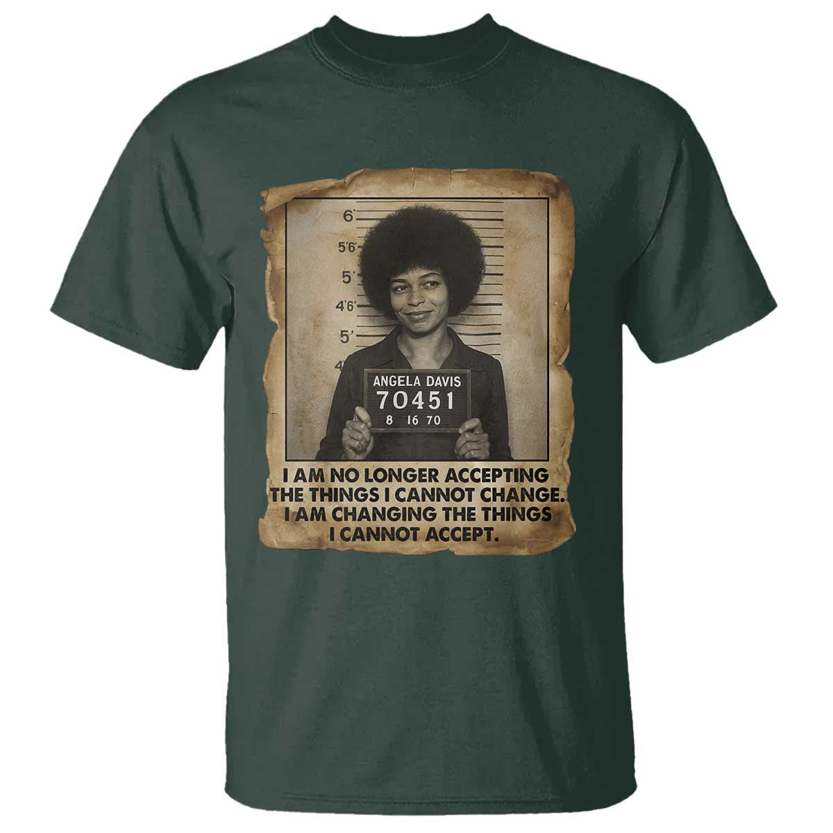 Angela Davis Inspirational Quote T Shirt Black History Melanin