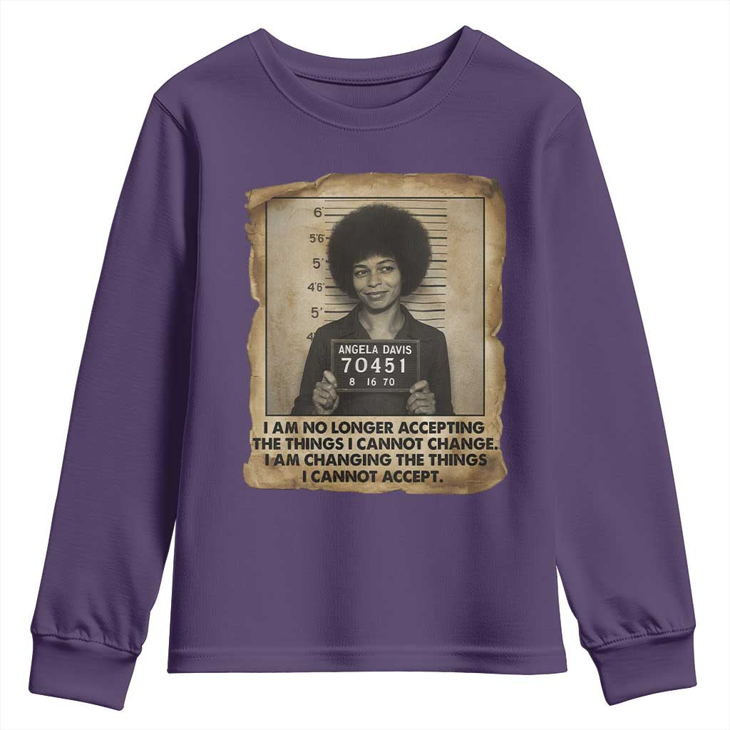 Angela Davis Inspirational Quote Youth Sweatshirt Black History Melanin