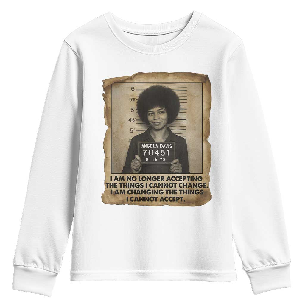 Angela Davis Inspirational Quote Youth Sweatshirt Black History Melanin