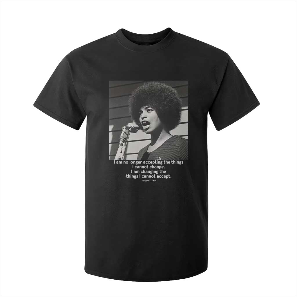 Angela Davis Inspirational Quote T Shirt For Kid Black History African Pride Power