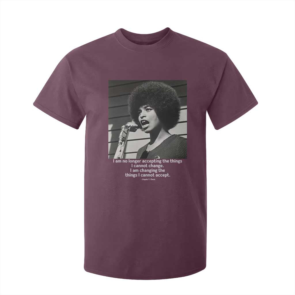 Angela Davis Inspirational Quote T Shirt For Kid Black History African Pride Power