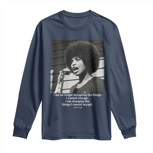 Angela Davis Inspirational Quote Long Sleeve Shirt Black History African Pride Power