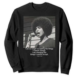Angela Davis Inspirational Quote Sweatshirt Black History African Pride Power
