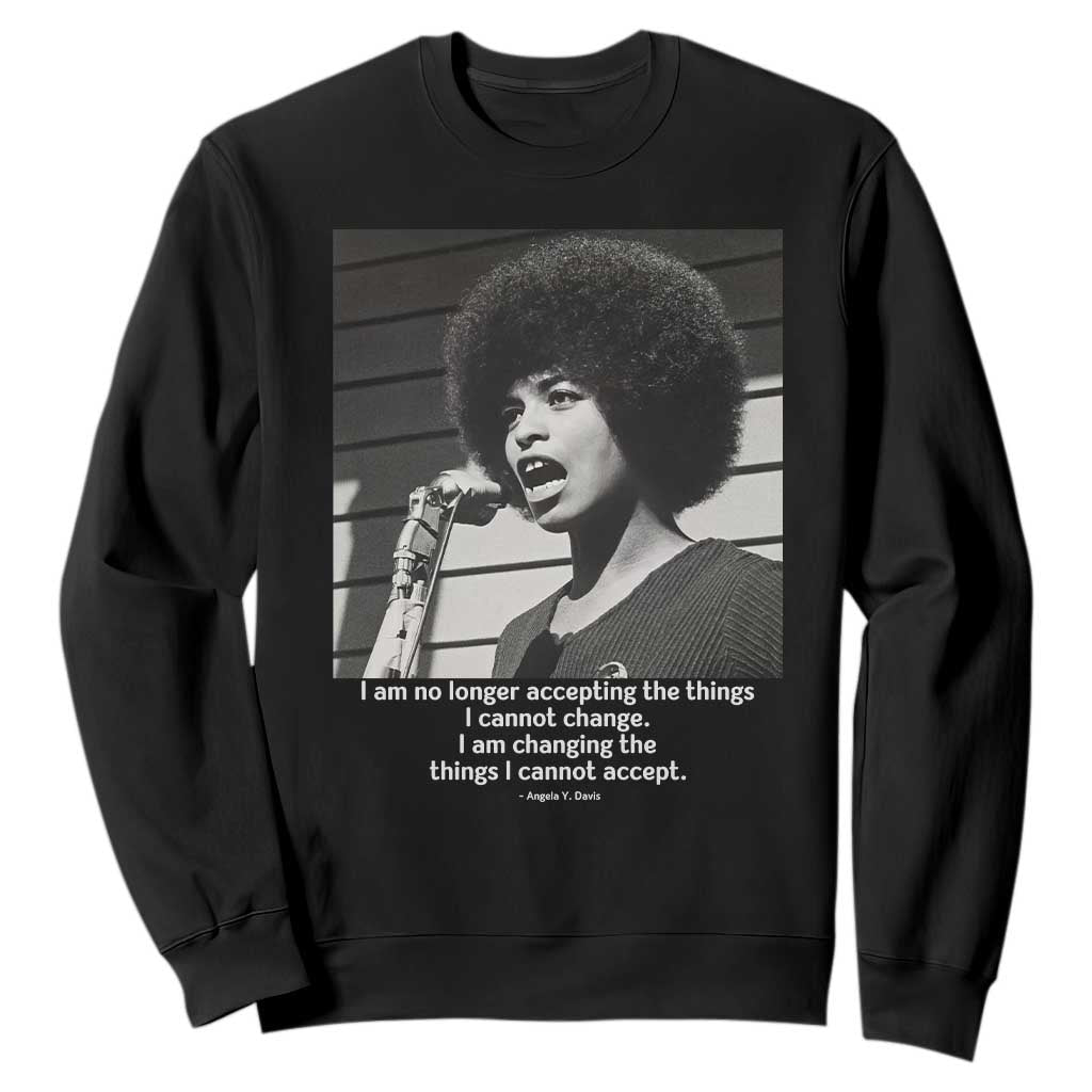 Angela Davis Inspirational Quote Sweatshirt Black History African Pride Power