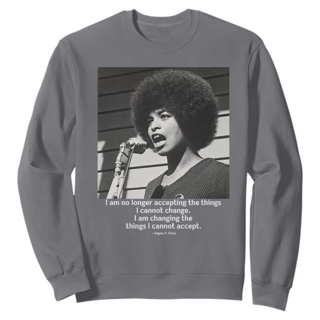 Angela Davis Inspirational Quote Sweatshirt Black History African Pride Power